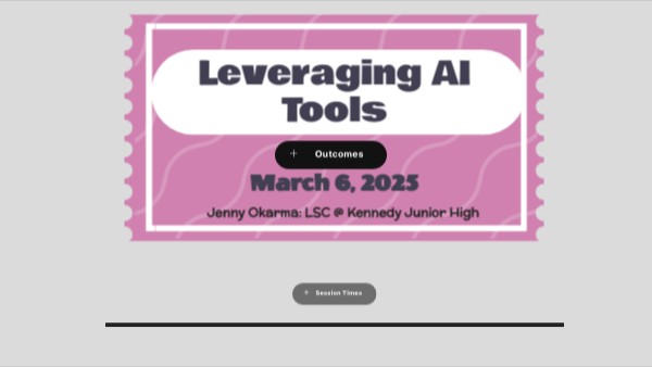 Session 3- Leveraging AI Tools | Genially