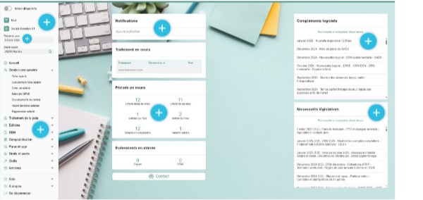 EXTER Ocean green 1.2.3 paie interface | Genially