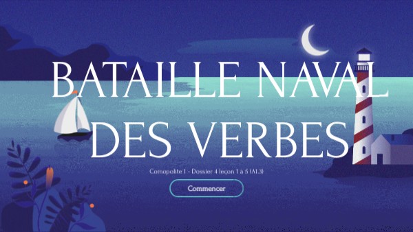 Bataille naval des verbes (un carré) | Genially