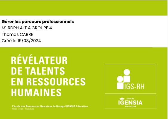 Avec Exercices - G4 2. Gérer les parcours professionnels | Genially