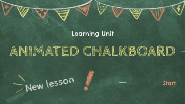 Animated Chalkboard Learning Unit | Genially