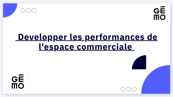 Développer Les Performances De L'espace Commercial view.genially.com