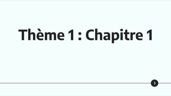 Thème 1 : Chapitre 1 | Genially