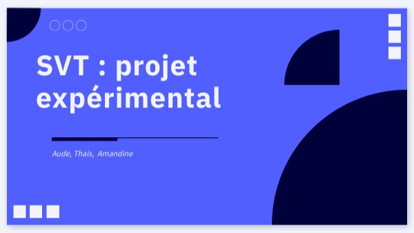 Svt Projet Expérimental Genially