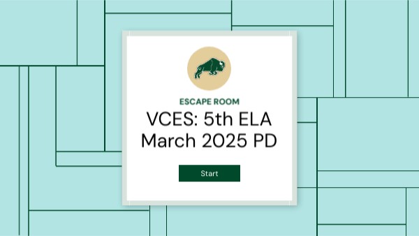VCES: 5th ELA March 2025 PD | Genially