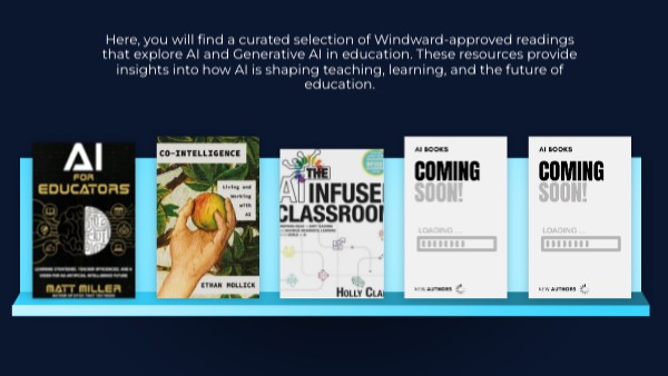 Welcome to the Windward School GEN AI Bookshelf | Genially