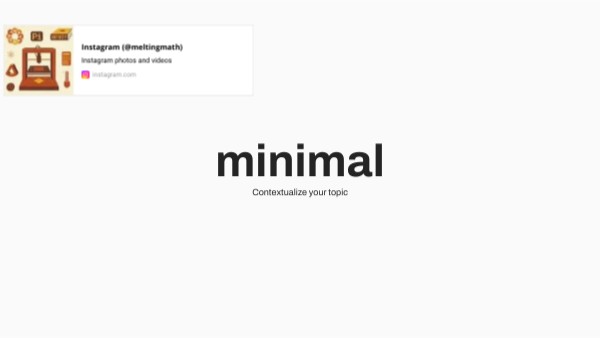 Minimal presentation | Genially