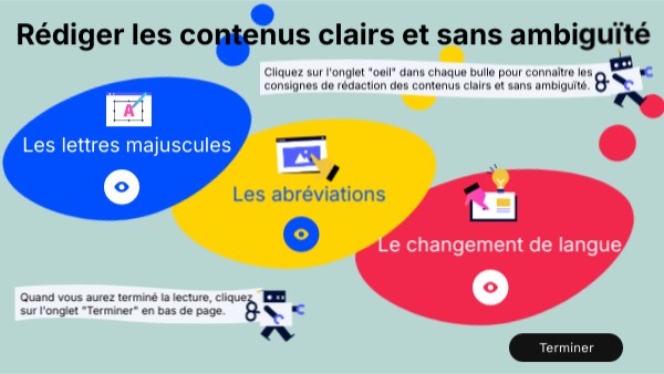 Rédiger des contenus clairs | Genially