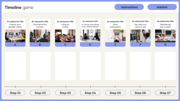 Timeline game | Genially