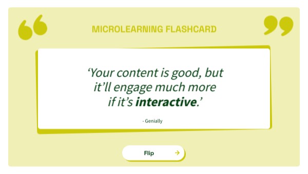 Flashcard microlearning | Genially