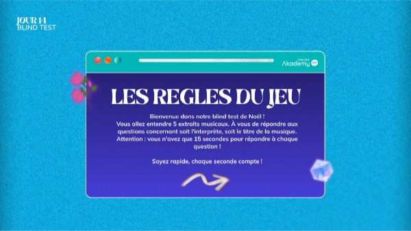 Copie - Jour 14 blind test | Genially