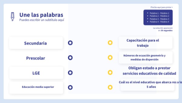 Genially_copy - Une las palabras | Genially