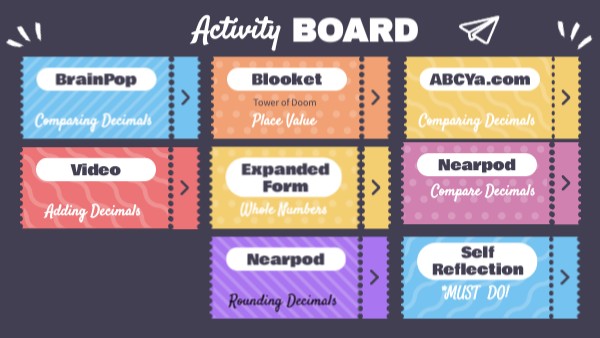 Copy - Activity board | Genially