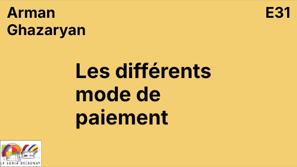 Les different mode de payement | Genially