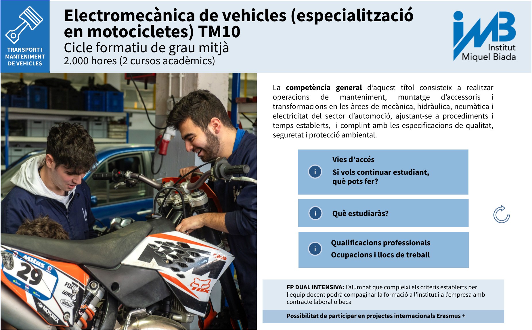 CMEV electromecànica de motocicletes TM10 | Genially