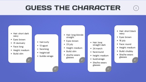 guess the character | Genially