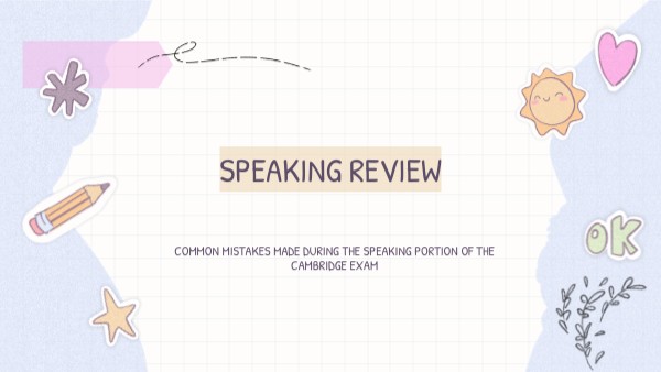 Speaking review | Genially