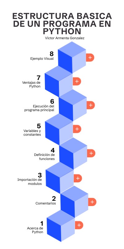 Infografia Estructura básica de un programa en Python | Genially