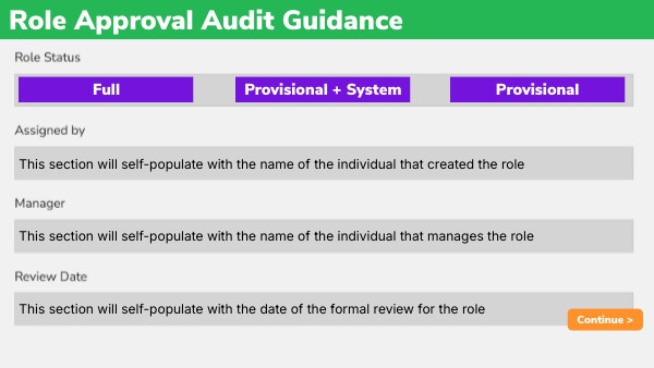 Role Approval Audit Guidance | Genially