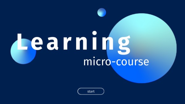 Learning micro-course | Genially