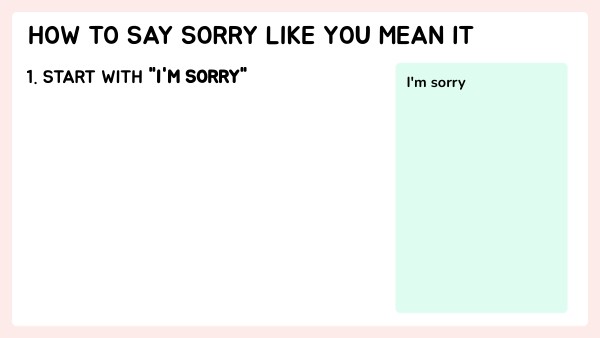 HOW TO SAY SORRY LIKE YOU MEAN IT | Genially