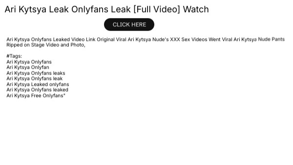 Ari Kytsya Leak Onlyfans Leak [Full Video] Watch