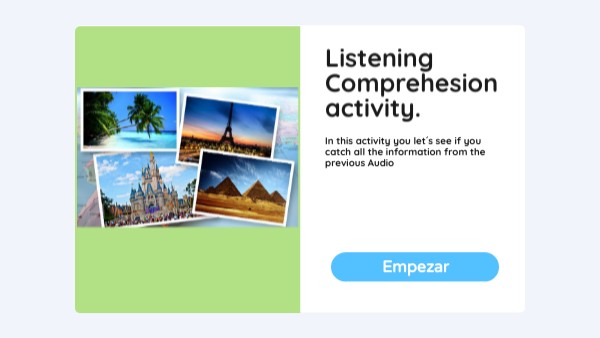 Listening Comprehesion Activity Genially