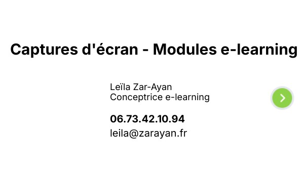Extraits slides de module e-learning | Genially