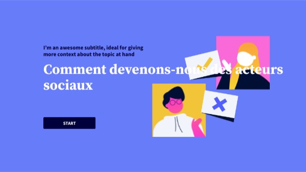 Comment devenons-nous des acteurs sociaux | Genially