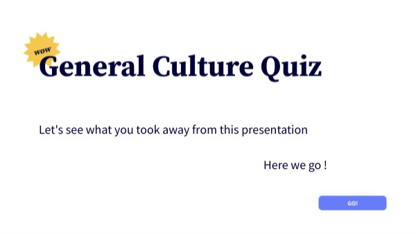 General Culture Quiz | Genially