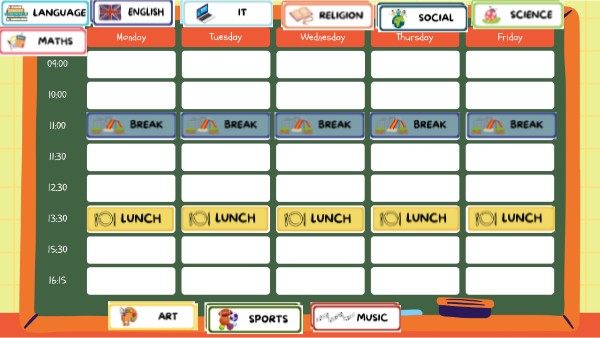 timetable | Genially