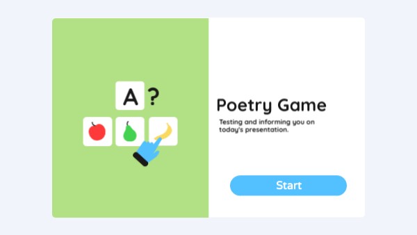 Poem Game | Genially