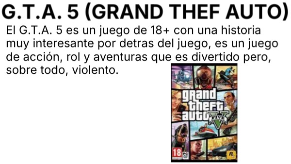 G.T.A. 5 (GRAND THEF AUTO) | Genially