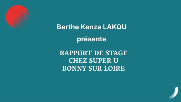 RAPPORT DE STAGE SUPER U