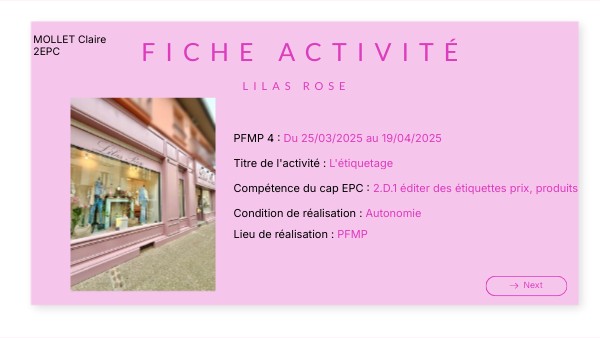fiche activité