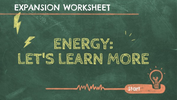 Energy: Interactive Activities and Worksheet