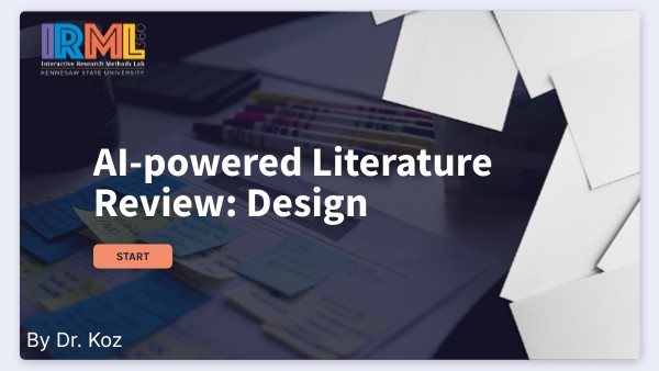 AI-powered Literature Review: Design | Genially