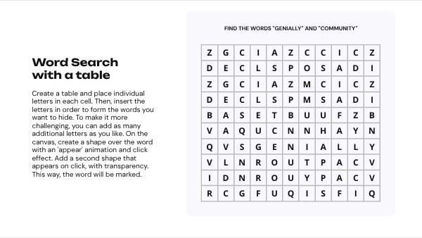 Interactive Word Search for Vocabulary