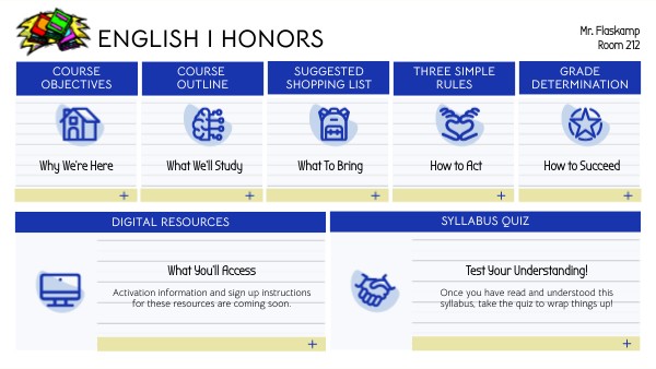 Genialize That: One-Page Syllabus + Quiz