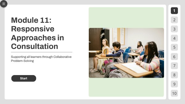 Module 11: Responsive Approaches in Consultation | Genially