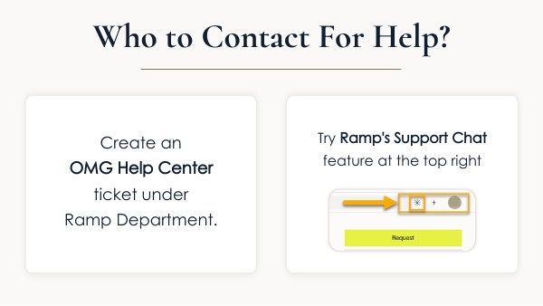 Ramp Contact Help | Genially
