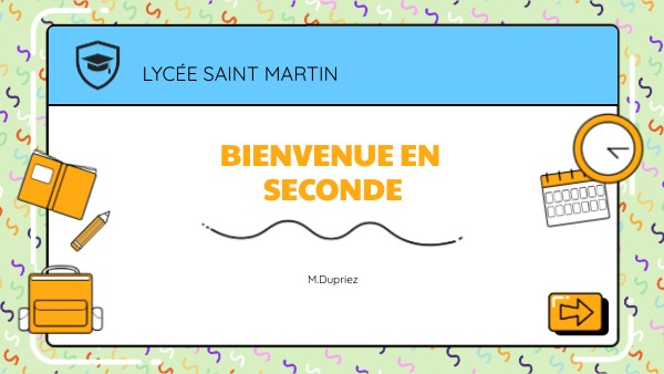 Bienvenue en seconde | Genially