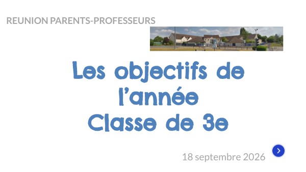 Les objectifs de l’année Classe de 3e | Genially