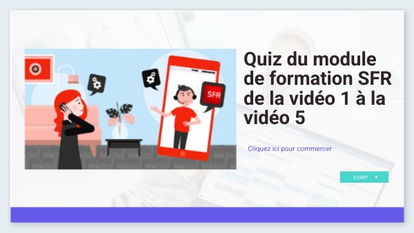 Quiz du module de formation SFR de la vidéo 1 à la vidéo 5 | Genially