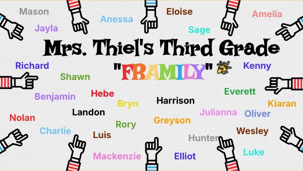 Mrs. Thiel's Third Grade " F R A M I L Y " | Genially