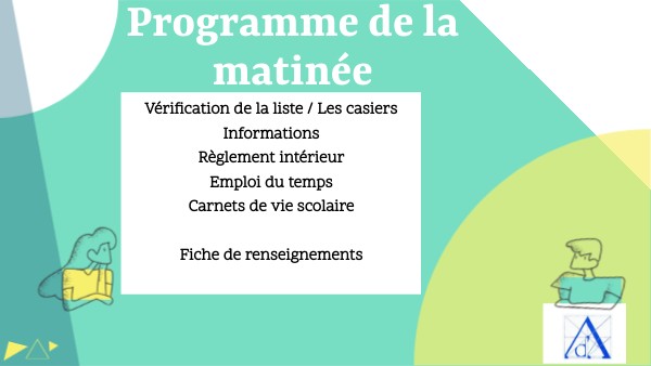 Programme de la matinée | Genially