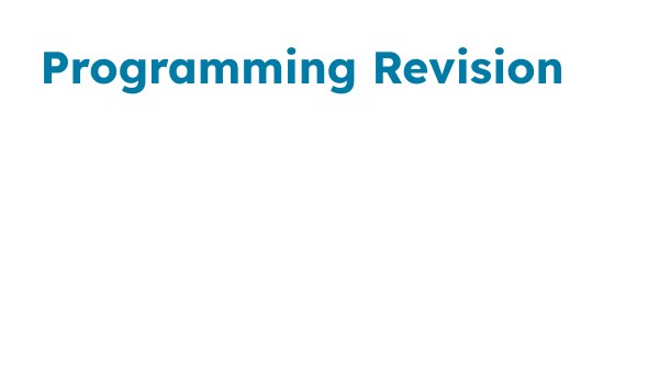 Programming Revision | Genially