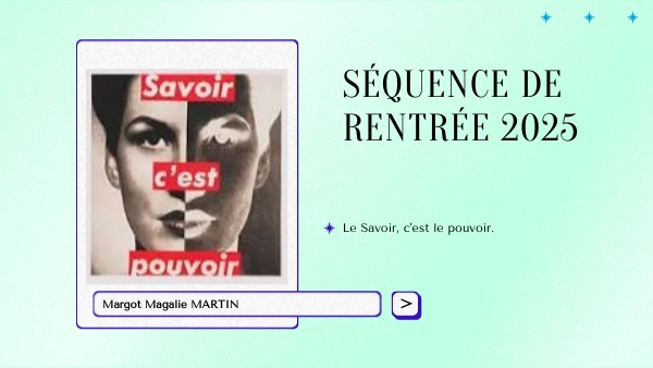 Séquence de rentrée 2025 | Genially