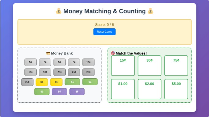 Interactive Money Matching Activity.pdf | Genially