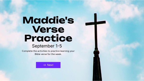 Maddie's Verse Practice 9/15-19 | Genially